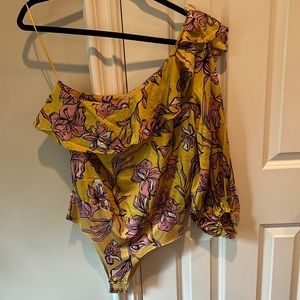 One Shoulder Ruffle Body Suit